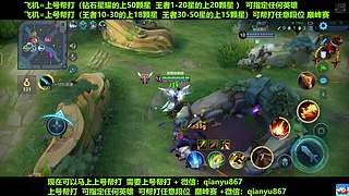 飞机帮打50颗星  国服后羿上号帮打