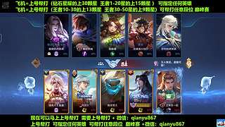 飞机帮打30颗星  国服后羿上号帮打