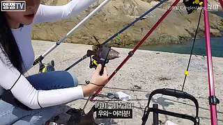 【路亚钓鱼】韩国美女在线钓鱼