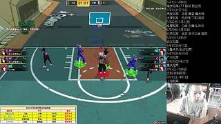 街头篮球赛事轮播间的直播间