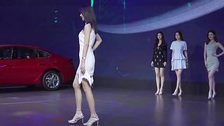 车模现场，美女云集