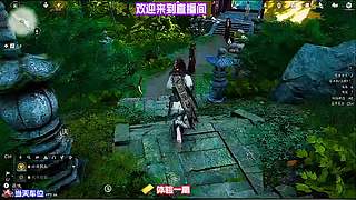 伞面格挡尽数挡下漫天飞矢