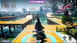 伞面格挡尽数挡下漫天飞矢