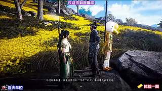 独坐石阶静观晚霞晕染长空