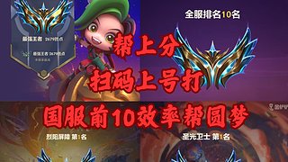 国服前10帮上分秒上号打